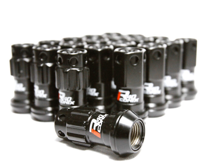 Project Kics R40 Iconix Black Lug Nuts (16+4 Locks) - 12x1.50
