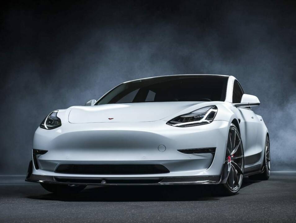 Vorsteiner 2018-2021 Tesla Model 3 Volta Aero Carbon Fiber Front Splitter
