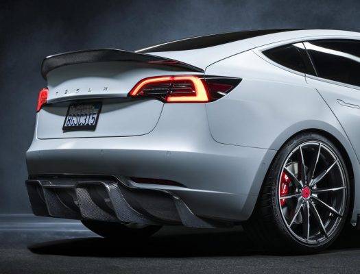 Vorsteiner 2018-2021 Tesla Model 3 Volta Aero Carbon Fiber Track Edition Rear Diffuser