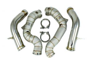 Function Factory Performance -Benz E63 AMG Free Flow Downpipes w/ Heat Shield
