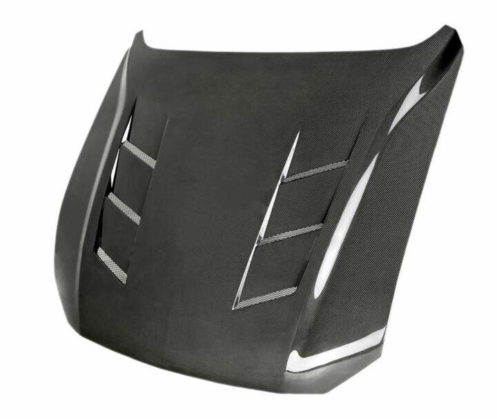 Anderson Composites 2018-2022 Ford Mustang Type-SA Double Sided Carbon Fiber Hood