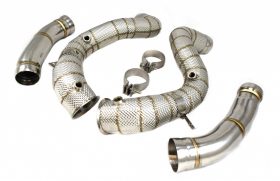 Function Factory Performance -Benz C63 AMG Downpipes w/ Heat Shield
