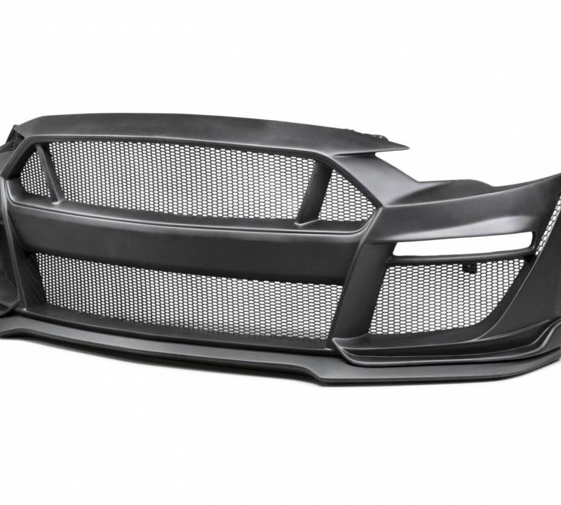 Anderson Composites 2018-2022 Ford Mustang Type-ST GT500 Style Fiberglass Front Bumper with Fiberglass Grille + Front Lip