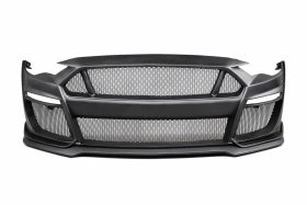 Anderson Composites 2018-2022 Ford Mustang Type-ST GT500 Style Fiberglass Front Bumper with Fiberglass Grille + Front Lip - Image 1