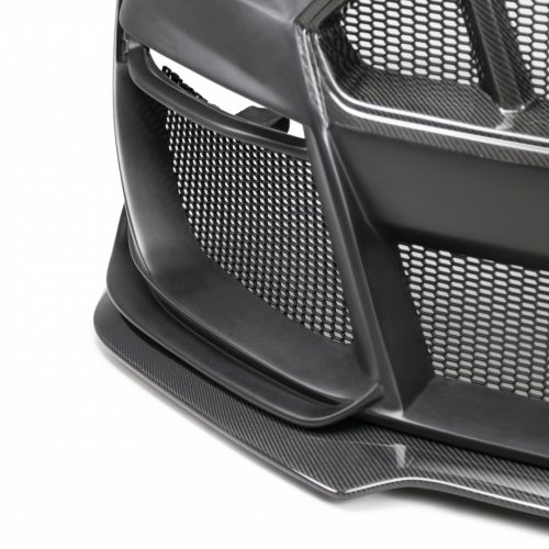 Anderson Composites 2018 2021 Ford Mustang Type ST GT500 Fiberglass Front Bumper with Carbon Fiber Grille Front Lip 7