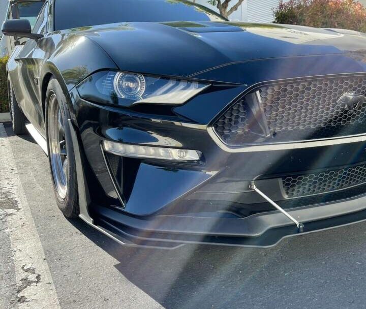 ZL1 Addons 2018-2023 Ford Mustang GT Performance Package Standard w/ GT500 Fender Winglets Front Splitter Extension