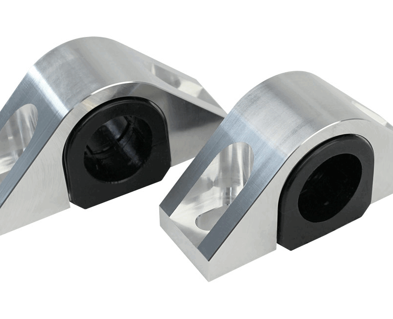 Steeda 2015-2022 Ford Mustang Billet Front Sway Bar Mounts - 1 3/8" I.D. Poly Bushings