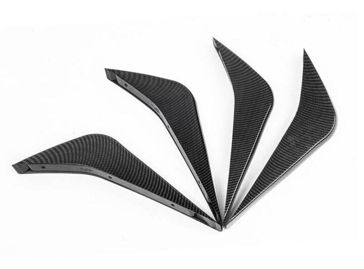 EOS 2014-2019 Chevrolet Corvette C7 Hydro-Dipped Carbon Fiber Bumper Diffuser Fins