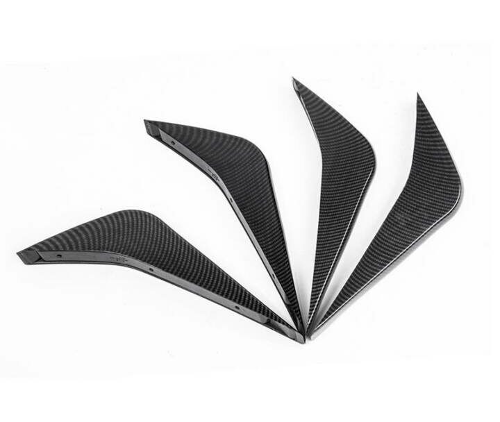 EOS  2014-2019 Chevrolet Corvette C7 Hydro-Dipped Carbon Fiber Bumper Diffuser Fins