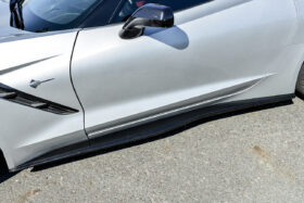 EOS 2014-2019 Chevrolet Corvette C7 Z06 Conversion Primer Black Side Skirts - image 2