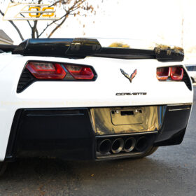 EOS  2014-2019 Chevrolet Corvette C7 Light Tinted Wickerbill Rear Spoiler Extension