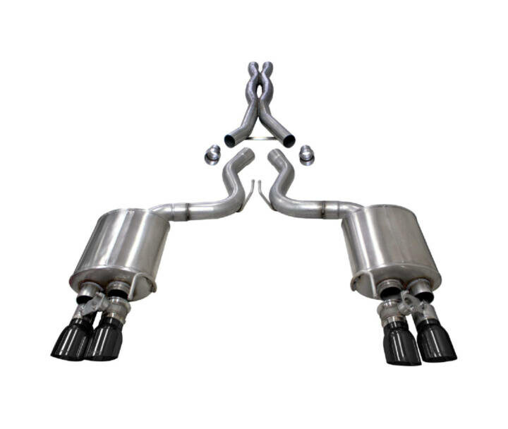 Corsa Performance 2018-2023 Ford Mustang GT Xtreme Cat-Back Exhaust w/ Black tips