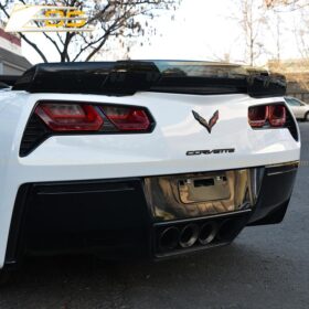 EOS 2014-2019 Chevrolet Corvette C7 Dark Tinted Wickerbill Rear Spoiler Extension - image 2