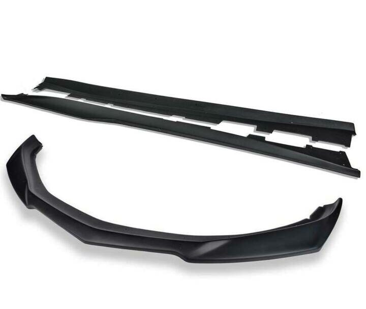EOS 2016-2018 Chevrolet Camaro SS ZL1 Conversion Glossy Black Front Splitter Lip & Side Skirts