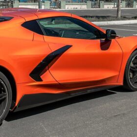 EOS 2020-2024 Chevrolet Corvette C8 5VM Carbon Flash Side Skirts - Image 1