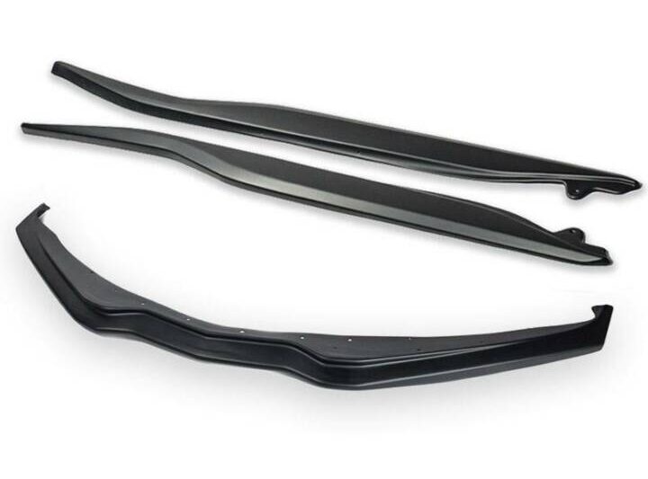 EOS 2014-2019 Chevrolet Corvette C7 Stingray Primer Black Stage 2/3 Front Splitter & Side Skirts