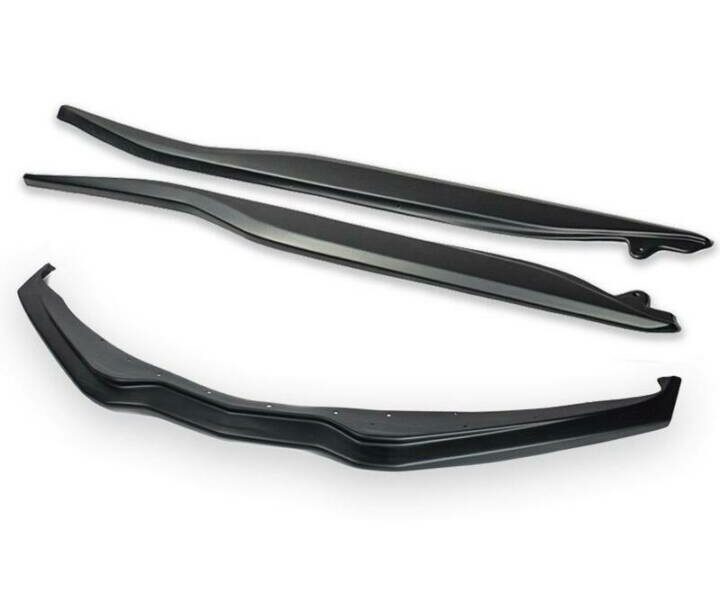EOS 2014-2019 Chevrolet Corvette C7 Stingray Primer Black Stage 2/3 Front Splitter & Side Skirts