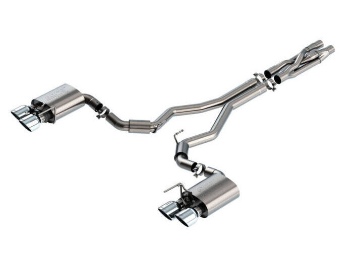 Borla 2020-2023 Ford Mustang Shelby GT500 ATAK Cat-Back Exhaust System - Chrome Tips