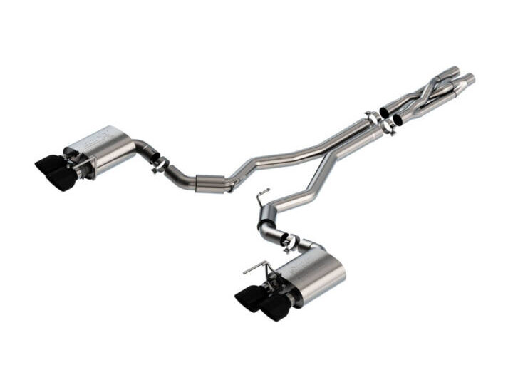Borla 2020-2022 Ford Mustang Shelby GT500 ATAK Cat-Back Exhaust System – Black Chrome Tips