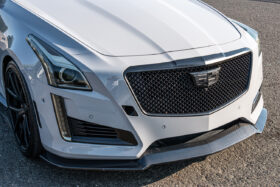 EOS 2014-2019 Cadillac CTS Vsport Carbon Fiber Front Splitter - Image 1