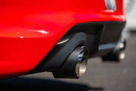 MBRP 2015-2021 Dodge Charger 5.7L 6.2L 6.4L T304 Stainless Steel Street Profile 3" Cat-Back Exhaust with Dual Carbon Fiber Tips - Image 1