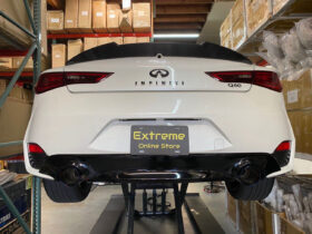 Extreme Online Store EOS Infiniti Q60 Muffler Delete Axle-Back Dual Burnt Tips Exhaust - Image 3