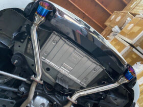 Extreme Online Store EOS Infiniti Q60 Muffler Delete Axle-Back Dual Burnt Tips Exhaust - Image 2