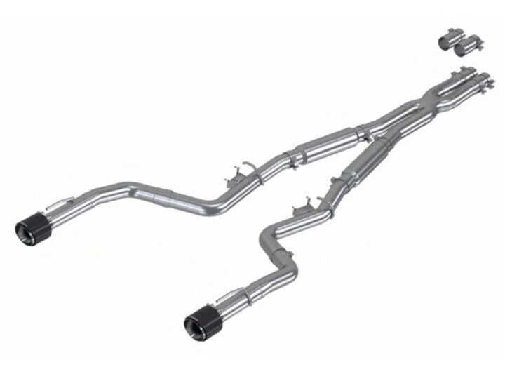 MBRP 2015-2021 Dodge Charger 5.7L 6.2L 6.4L T304 Stainless Steel Street Profile 3" Cat-Back Exhaust with Dual Carbon Fiber Tips