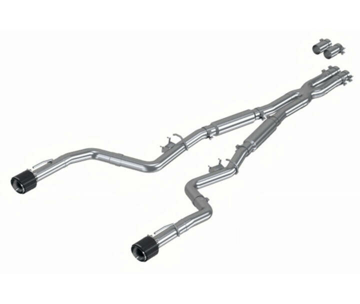 MBRP 2015-2021 Dodge Charger 5.7L 6.2L 6.4L T304 Stainless Steel Street Profile 3" Cat-Back Exhaust with Dual Carbon Fiber Tips