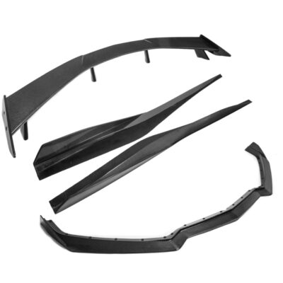 EOS 2020-2024 Chevrolet Corvette C8 5VM Carbon Fiber Front Lip Side Skirts & Rear High Wing Kit