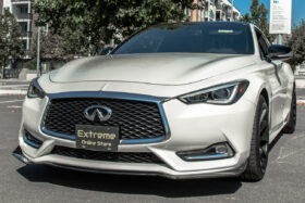 Extreme Online Store EOS Infiniti Q60 Carbon Fiber Front Lip Splitter - Image 4