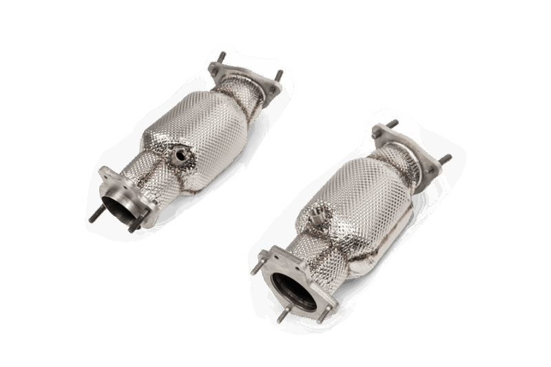 Akrapovic 2020-2024 Chevrolet Corvette C8 Link Pipe Set with Catalytic Converters (SS)