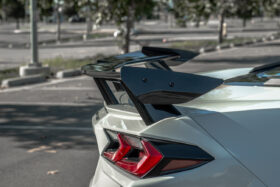 EOS 2020-2024 Chevrolet Corvette C8 Carbon Flash Wickerbill Rear Spoiler High Wing - Image 3