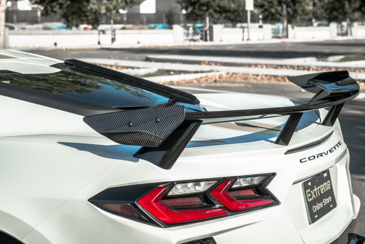 EOS 20202024 Chevrolet Corvette C8 Carbon Flash Wickerbill Rear