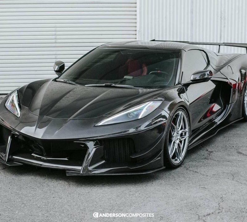 Anderson Composite 2020-2024 Chevrolet Corvette C8 Carbon Fiber Wide-Track Package Body Kit