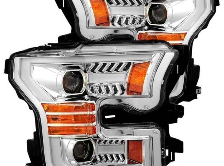 AlphaRex 2015-2020 Ford F-150 / Raptor PRO-Series Projector Chrome Headlights