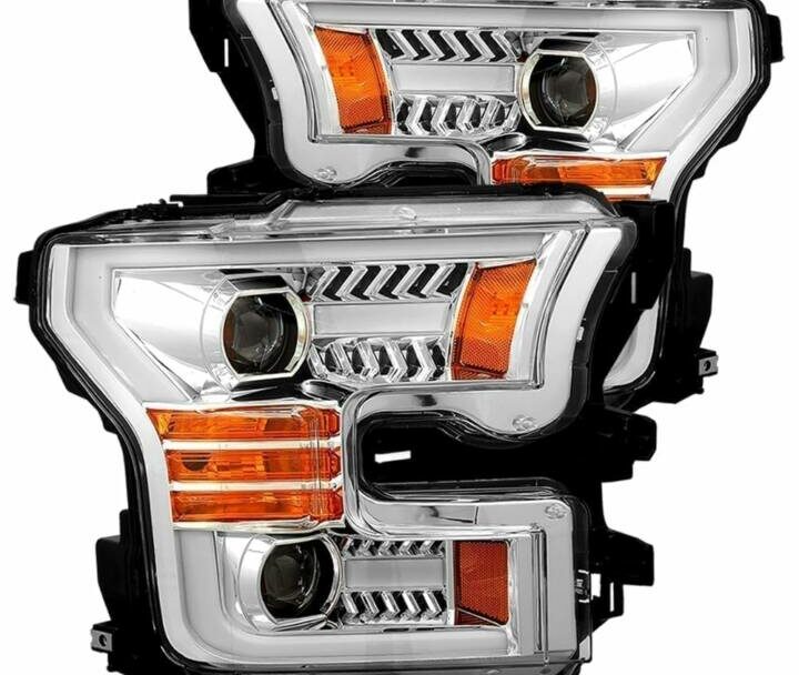 AlphaRex 2015-2020 Ford F-150 / Raptor PRO-Series Projector Chrome Headlights