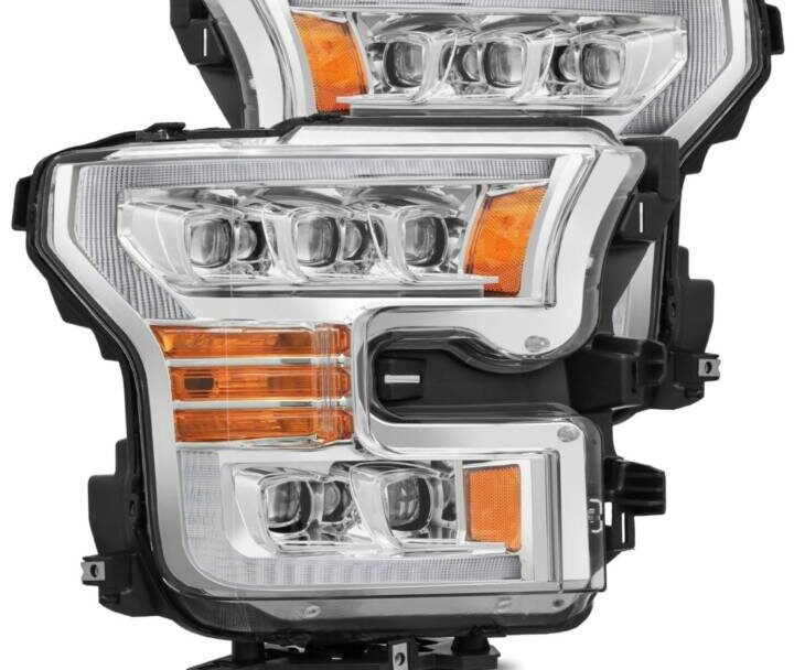 AlphaRex 2015-2020 Ford F-150 / Raptor NOVA-Series LED Projector Chrome Headlights