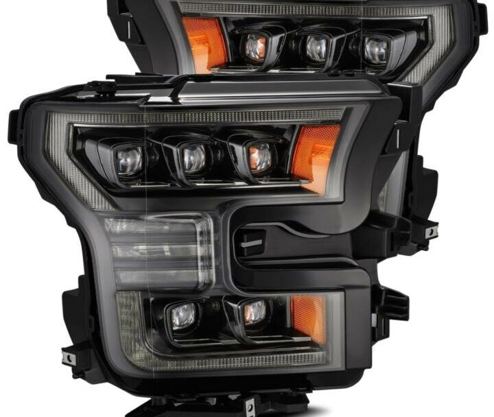 AlphaRex 2015-2020 Ford F-150 / Raptor NOVA-Series LED Projector Alpha Black Headlights