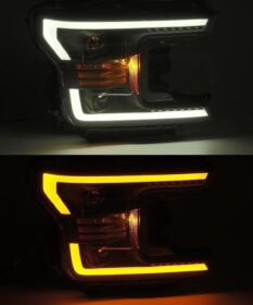 AlphaRex 2018-2020 Ford F-150 Pro-Series Jet Black Headlights - Image 1