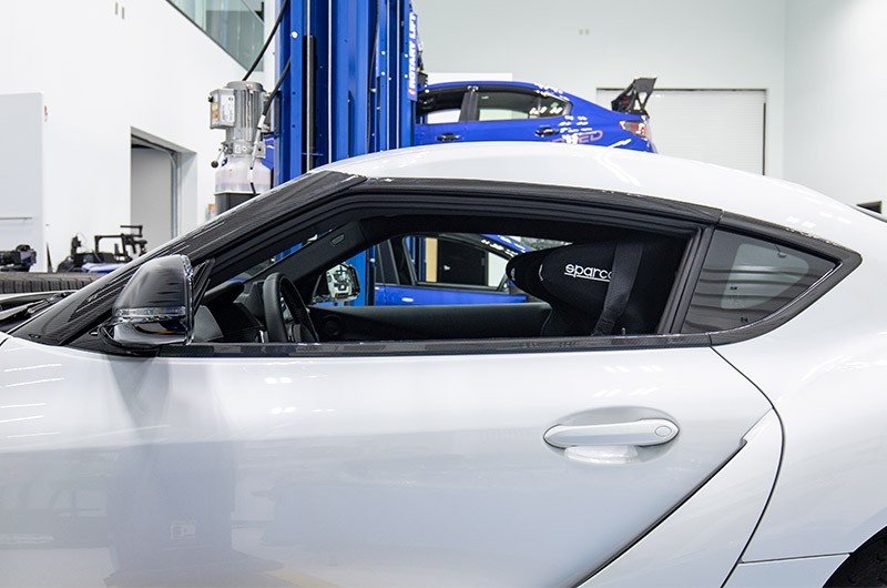 OLM 2020-2022 Toyota Supra LE Carbon Fiber Door Molding 6PC Covers - Image 3