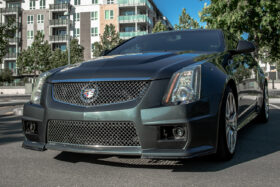 EOS 2009-2015 Cadillac CTS-V Carbon Fiber Front Splitter Lip Corners - Image 2