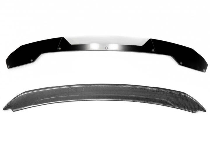 FFP 2015-2023 Ford Mustang Carbon Fiber GT350 Track Pack Style Rear Wing & Gloss Black Wickerbill Combo