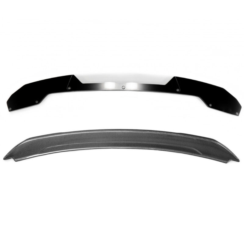 FFP 2015-2023 Ford Mustang Carbon Fiber GT350 Track Pack Style Rear Wing & Gloss Black Wickerbill Combo