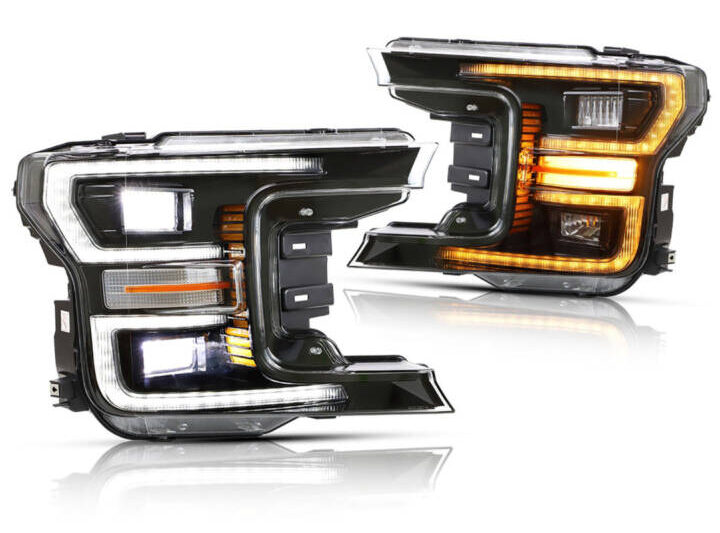 Vland 2018-2020 Ford F-150 Facelifted Vland (Ⅱ) LED Dual Beam Projector HeadLights Black
