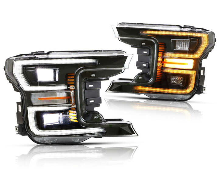 Vland 2018-2020 Ford F-150 Facelifted Vland (â…¡) LED Dual Beam Projector HeadLights Black