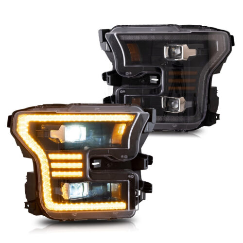 Vland 2015-2017 Ford F-150 LED Projector Headlights with Sequential Turn Signals