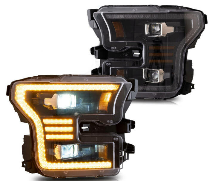 Vland 2015-2017 Ford F-150 LED Projector Headlights with Sequential Turn Signals
