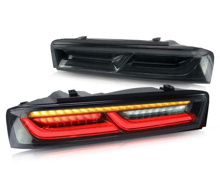 Vland 2016-2018 Chevrolet Camaro LED Sequential Smoked Rear Tail Lights with Reverse Lights