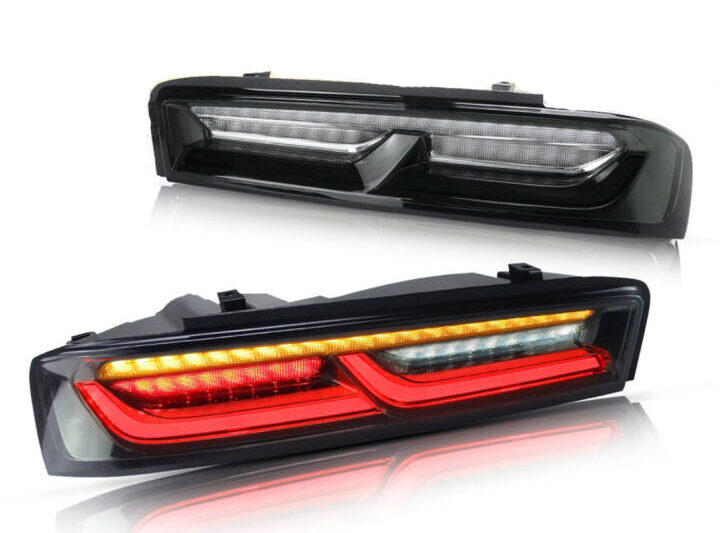 Vland 2016-2018 Chevrolet Camaro LED Sequential Clear Rear Tail Lights with Reverse Lights